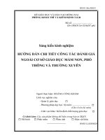 SÁNG KIẾN KINH NGHIỆM  HƯỚNG DẪN CHI TIẾT CÔNG TÁC ĐÁNH GIÁ NGOÀI CƠ SỞ GIÁO DỤC MẦM NON, PHỔ THÔNG VÀ THƯỜNG XUYÊN