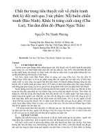 Chất thơ trong tiểu thuyết viết về chiến tranh thời kỳ đổi mới qua 3 tác phẩm Nỗi buồn chiến tranh (Bảo Ninh), Khúc bi tráng cuối cùng (Chu Lai), Tàn đen đốm đỏ (Phạm Ngọc Tiến)