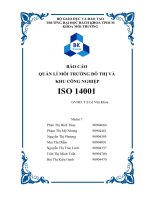 BÁO CÁO QUẢN LÍ MÔI TRƯỜNG ĐÔ THỊ VÀ KHU CÔNG NGHIỆP ISO 14001