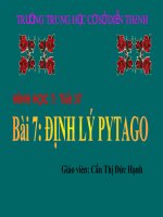 Bài giảng định lý Pytago