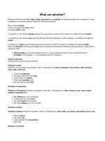 Cách sử dụng trạng từ