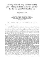 Tư tưởng nhân sinh trong kinh Pàli của Phật giáo - Những vấn đề đặt ra cho việc giáo dục đạo đức con người Việt Nam hiện nay