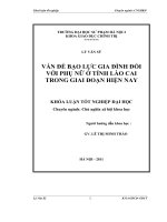 Vấn đề bạo lực gia đình đối với phụ nữ ở tỉnh Lào Cai trong giai đoạn hiện nay