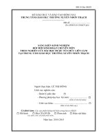 SÁNG KIẾN KINH NGHIỆM  ĐỔI MỚI SINH HOẠT CHUYÊN MÔN  THEO NGHIÊN CỨU BÀI HỌC ĐƯỢC TỔ CHỨC LIÊN CỤM TẠI TRUNG TÂM GIÁO DỤC THƯỜNG XUYÊN NHƠN TRẠCH