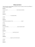 Sự khác nhau giữa Whose and whos