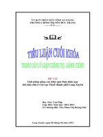 Giải pháp nâng cao hiệu quả thực hiện quy chế dân chủ ở Chi cục Thuế thành phố Long Xuyên đến năm 2015