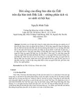 Đời sống của đồng bào dân tộc Êđê trên địa bàn tỉnh Đăk Lăk – những phân tích và so sánh xã hội học