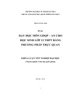 Dạy học môn GDQP - AN cho học sinh lớp 12 THPT bằng phương pháp trực quan