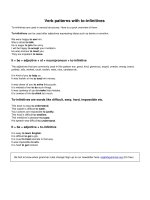 Verb patterns with to infinitives