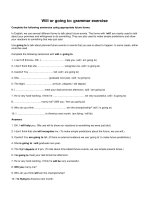 Will or going to grammar exercise