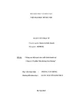 Nâng cao hiệu quả sản xuất kinh doanh tại công ty CP mía đường sơn dương