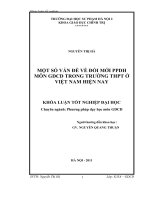 Một số vấn đề về đổi mới phương pháp dạy học môn giáo dục công dân trong trường THPT ở Việt Nam hiện nay