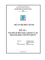 Tìm hiểu hệ điều hành Android và xây dựng ứng dụng Android Explorer