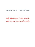 tiểu luận môi trường và con người