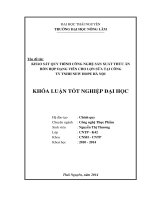 Khảo sát quy trình công nghệ sản xuất thức ăn hỗn hợp dạng viên cho lợn sữa tại Công ty TNHH NEW HOPE Hà Nội.