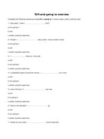 Will and going to exercise