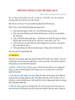 PHƯƠNG PHÁP LUYỆN ĐỀ HIỆU QUẢ ÔN THI ĐẠI HỌC