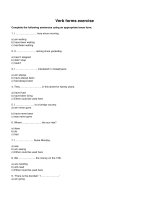Verb forms exercise