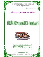 SÁNG KIẾN KINH NGHIỆM  BỒI DƯỠNG HỌC SINH GIỎI HÓA HỌC 12 THPT  HÓA VÔ CƠ