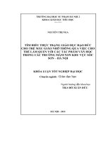 Tìm hiểu thực trạng giáo dục đạo đức cho trẻ mẫu giáo nhỡ thông qua việc cho trẻ làm quen với các tác phẩm văn học trong các trường mầm non khu vực Sóc Sơn - Hà Nội