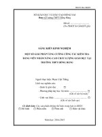 SÁNG KIẾN KINH NGHIỆM  MỘT SỐ GIẢI PHÁP TĂNG CƯỜNG CÔNG TÁC KIỂM TRA  ĐẢNG VIÊN NHẰM NÂNG CAO CHẤT LƯỢNG GIÁO DỤC TẠI  TRƯỜNG THPT HỒNG BÀNG