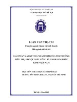 Giải pháp marketing nhằm mở rộng thị trường tiêu thụ đồ nội thất công ty TNHH giải pháp kims việt nam