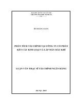 Phân tích tài chính tại Công ty Cổ phần kết cấu kim loại và lắp máy dầu khí  Luận văn ThS. Kinh doanh