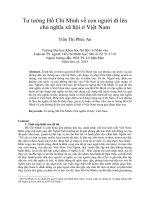 Tư tưởng Hồ Chí Minh về con người đi lên chủ nghĩa xã hội ở Việt Nam