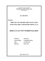 Thiết kế vector biểu hiện mang gene sinh tổng hợp carotenoid trong e coli