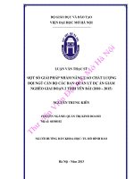 Một số giải pháp nhằm nâng cao chất lượng đội ngũ cán bộ các ban quản lý dự án giảm nghèo giai đoạn 2 tỉnh yên bái (2010 2015)