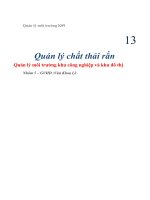 Tiểu luận Quản lý chất thải rắn