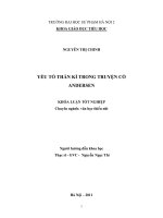 Yếu tố thần kì trong truyện cổ Andersen