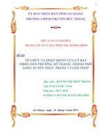 Tổ chức và hoạt động của Ủy ban nhân dân Phường Mỹ Thạnh, Thành phố Long xuyên -Thực trạng và giải pháp