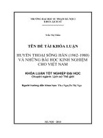 Huyền thoại sông Hàn (1962-1980) và những bài học kinh nghiệm cho Việt Nam (KL06700)