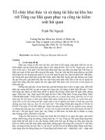 Tổ chức khai thác và sử dụng tài liệu tại kho lưu trữ Tổng cục Hải quan phục vụ công tác kiểm soát hải quan