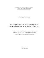 Dạy học giải các bài toán nhận dạng hình hình học ở các lớp 1,2,3