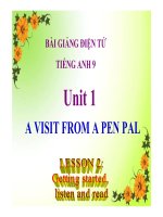 Bài giảng tiếng anh 9 unit 1