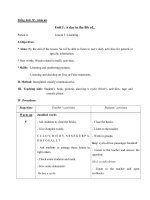 Giáo án tiếng anh 10 unit 1