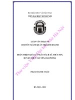 Hoàn thiện quản lý ngân sách xã thủy sơn, huyện thủy nguyên, hải phòng