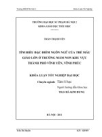 Tìm hiểu đặc điểm ngôn ngữ của trẻ mẫu giáo lớn khu vực Vĩnh Yên - Vĩnh Phúc