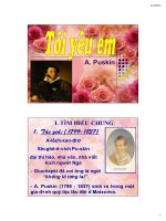 bài giảng tôi yêu em của puskin