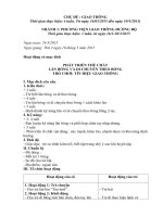 GIÁO ÁN CHỦ ĐỀ : GIAO THÔNG