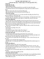 CHỦ ĐỀ: THẾ GIỚI THỰC VẬT