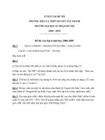 TUYỂN tập đề THI TRƯỜNG THCS và THPT NGUYỄN tất THÀNH TRƯỜNG đại học sư PHẠM hà nội