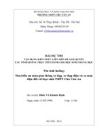 Tìm hiểu an toàn giao thông xe đạp, xe đạp điện và xe máy điện đối với học sinh THPT chu văn an