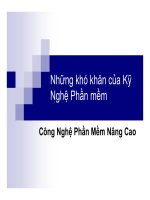 Bài giảng công nghệ phần mềm nâng cao Những khó khăn của kỹ nghệ phần mềm