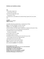 Definite and indefinite articles (Mạo từ)