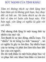 SỨC MẠNH CỦA TỊNH KHẨU