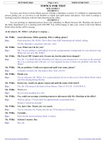 GIAO TIẾP VĂN PHÒNG TOPIC FOR TEST