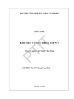 Bài giảng báo hiệu và điều khiển kết nối phần 1 ThS Hoàng Trọng Minh